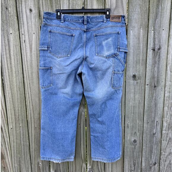 Duluth Trading‎ Co Carpenter Jeans Size 42x30 Heavy Duty Workwear Denim - Picture 1 of 6
